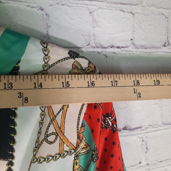 Eien Pleated Geometric Print Collar Midi dress - Picture 9 of 11